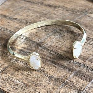 Kendra Scott light gold and white druzy bracelet